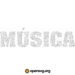 Music Typography Text, Spanish Text Svg vector
