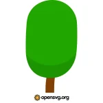 Cartoon Green Tree Svg vector
