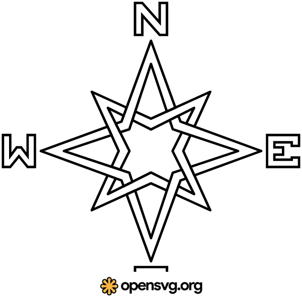 North Star Compass Icon