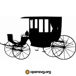 Vintage Carriage Silhouette Transport Svg vector