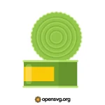 Opened Food Can Svg vector