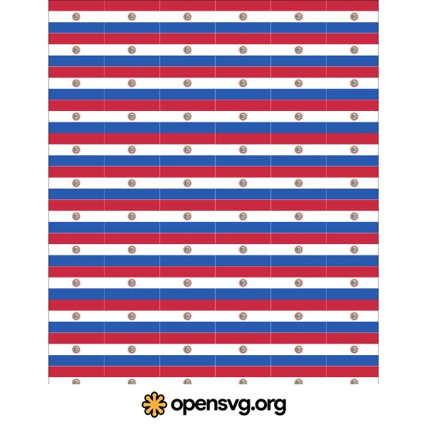 Paraguay Flag Seamless Pattern Background