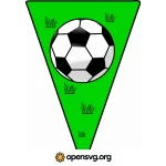 Pennant Football Ball Svg vector