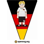 Pennant Germany Football Player Svg vector