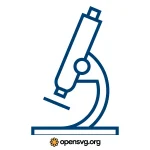 Microscope Icon, Outlined Icon Svg vector
