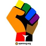 Philadelphia Pride Hand Icon Svg vector