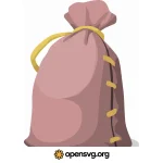 Pink Bag Tied, Treasure Bag Svg vector