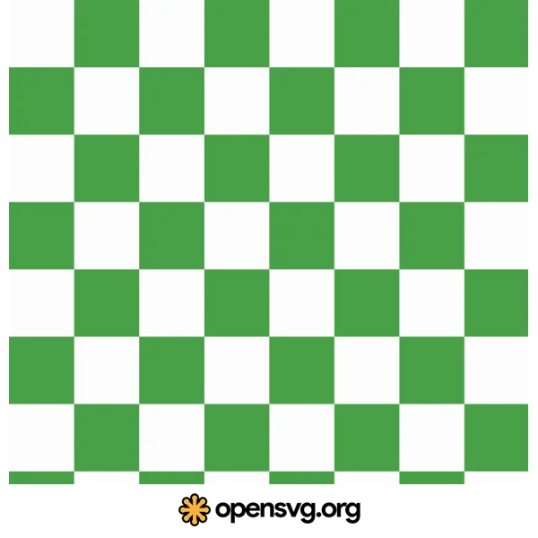 Chessboard Green White Pattern