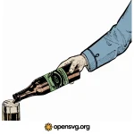 Pouring Beer Illustration Svg vector