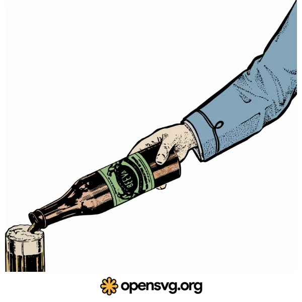 Pouring Beer Illustration