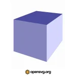 3d Cube Shape Svg vector