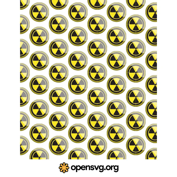 Radiation Symbol Seamless Pattern Background