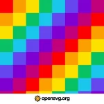 Rainbow Pixel Pattern Background Svg vector