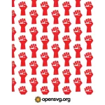Raised Hand Icon Protest Seamless Pattern Background Svg vector
