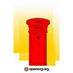 Letterbox Red Color Svg vector