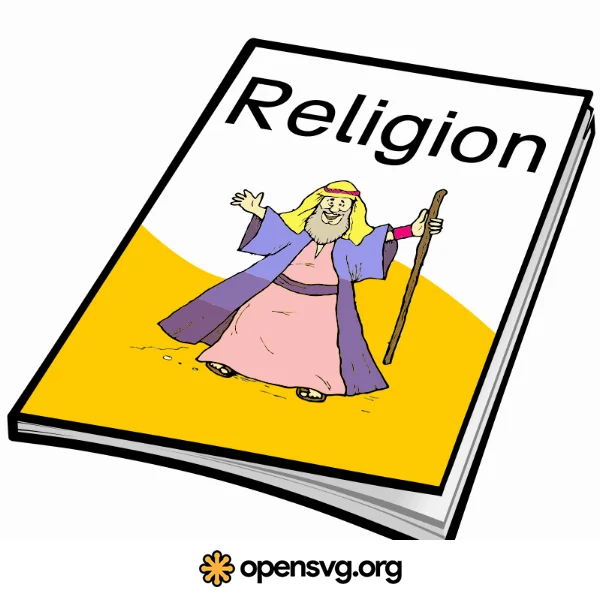 Religion Book Cartoon Style