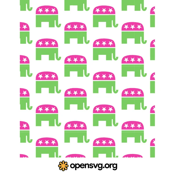 Republican Party Logo Seamless Pattern