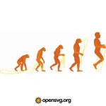 Human Evolution Silhouette Svg vector