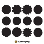 Round Shapes Silhouette Collection Svg vector