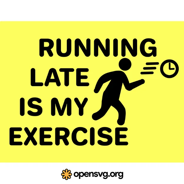 Running Late Poster With Human Icon