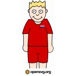 Russian Football Player Cartoon Character Svg vector