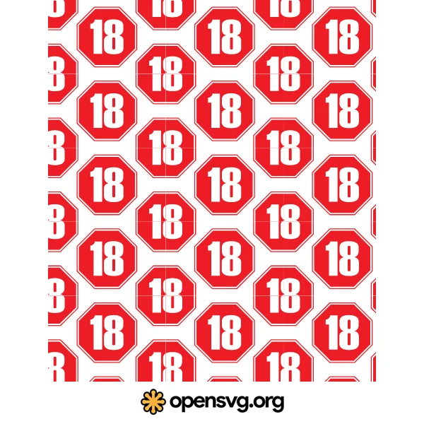 Seamless Pattern 18 Number