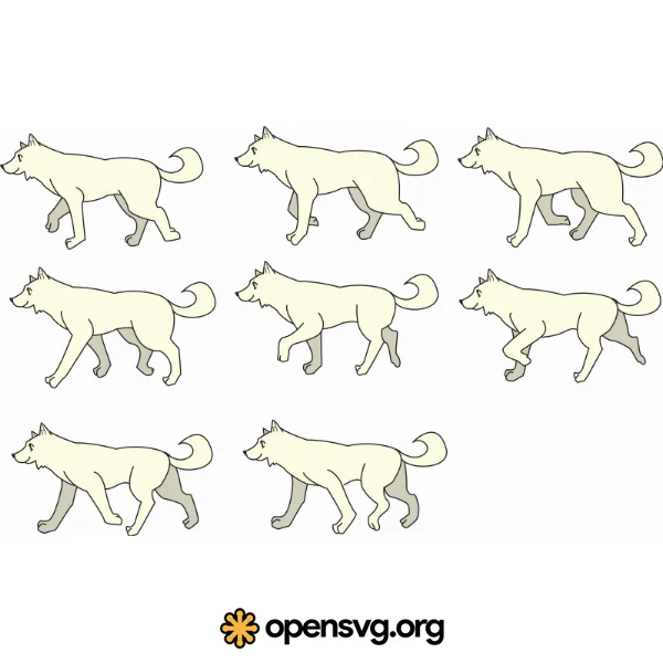 Shiba Inu Dog Outlined Pattern