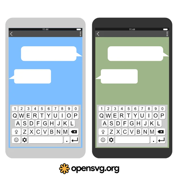 Smartphone Qwerty Ui Ux Messaging App