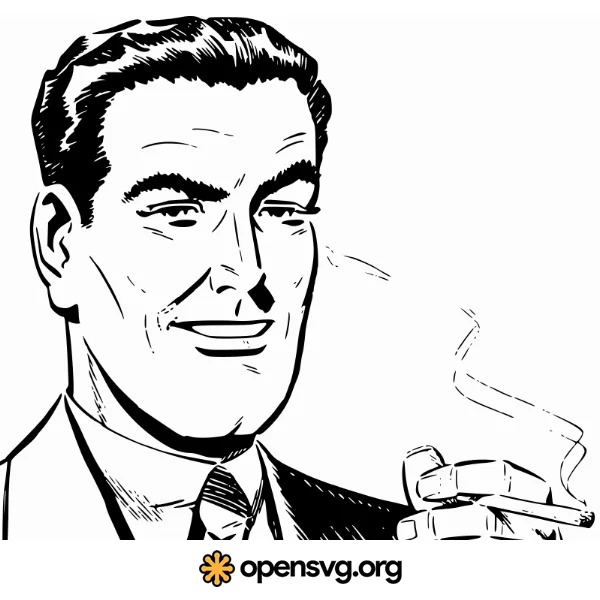 Smoking Man Comic Character