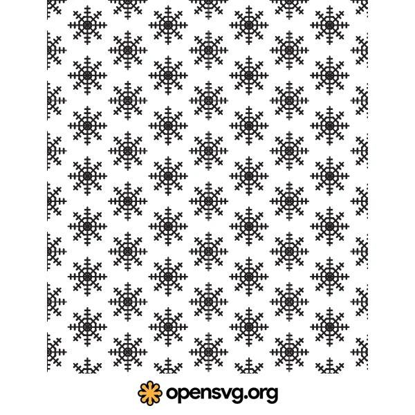 Simple Snowflakes Seamless Pattern Background