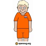 Netherland Football Player Cartoon Character Svg vector