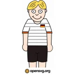 Cartoon Germany Football Player Svg vector