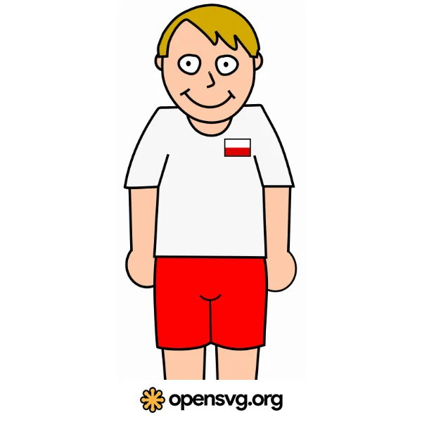 Poland Football Player, Cartoon Character