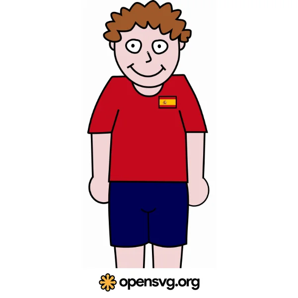 Spain Football Player, Cartoon Character