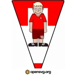 Soccer Player Red Shirt Svg vector