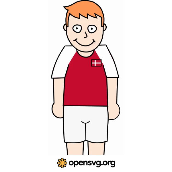 Denmark Football Player, Cartoon Character