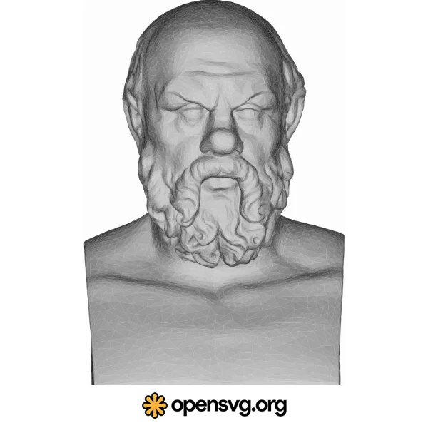 Ancient Socrates 3d Bust Statue