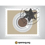 Coffee Cup Stamp Illustration Svg vector