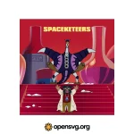 Sci Fi Bots Poster Starzinger Doctor 2 Svg vector