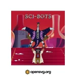 Sci Fi Bots Poster Starzinger Doctor 1 Svg vector