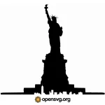 State Of Liberty Silhouette Svg vector