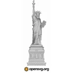 Statue Of Liberty 3d Sculpture Svg vector