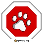 Stop Icon Bear Foot Icon Svg vector