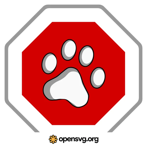 Stop Icon Bear Foot Icon