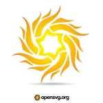 Sun Fire Stylist Logo Svg vector