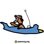 Cartoon Teddy Bear In Airplane Transport Svg vector