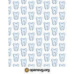 Teeth Icon Seamless Pattern Background Svg vector