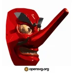Evil Tengu Mask Svg vector
