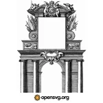 Triumphal Arch Wall Architecture Svg vector