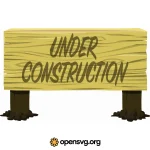 Under Construction Sign, Construction Warning Sign Svg vector